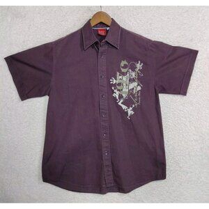 Senor Frogs Restaurant Beach Bar Casual Button Up Short Sleeve Shirt Size Large